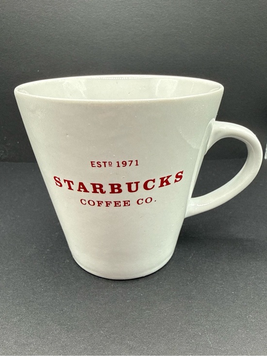 Starbucks Other - 2008 Starbucks 8 oz Coffee Mug White And Red “Estd 1971 Starbucks Coffee Co.”